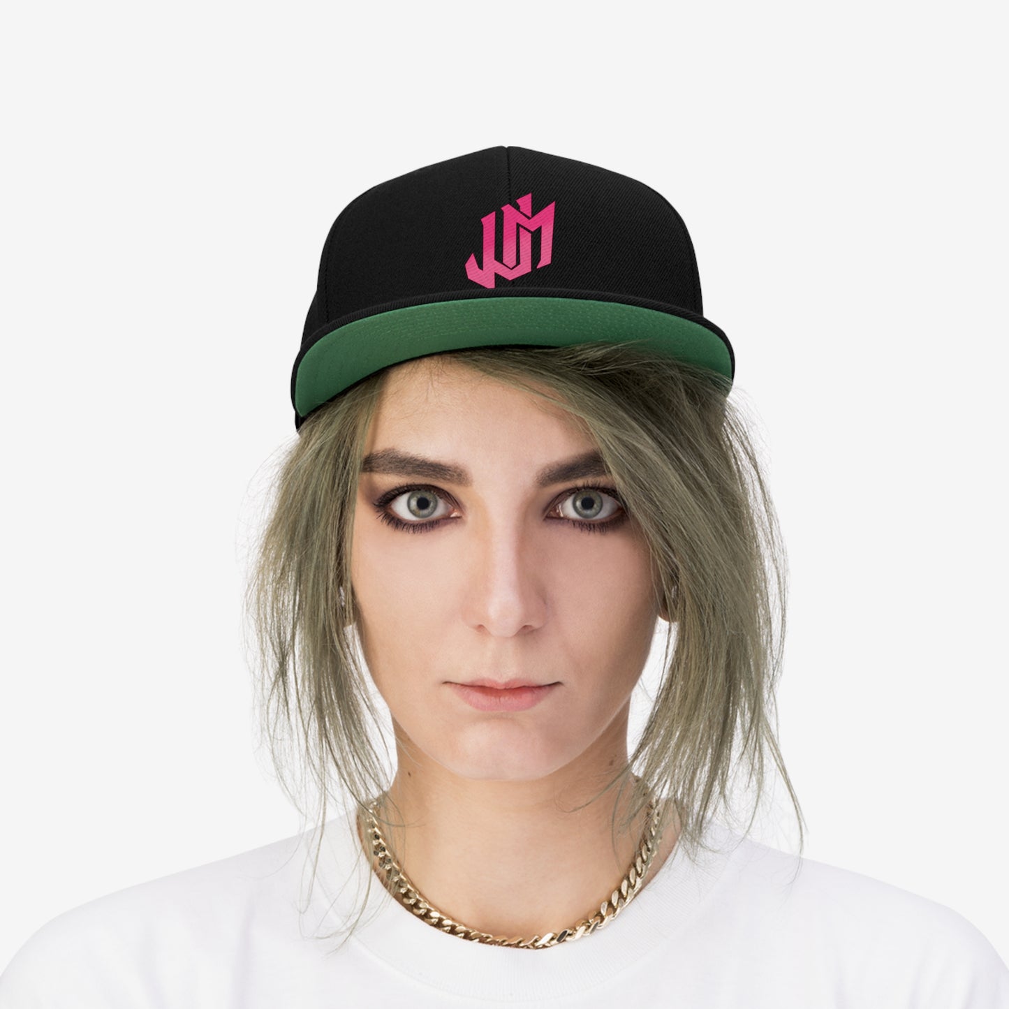 Unisex Flat Bill Hat - JUM Enterprises Logo