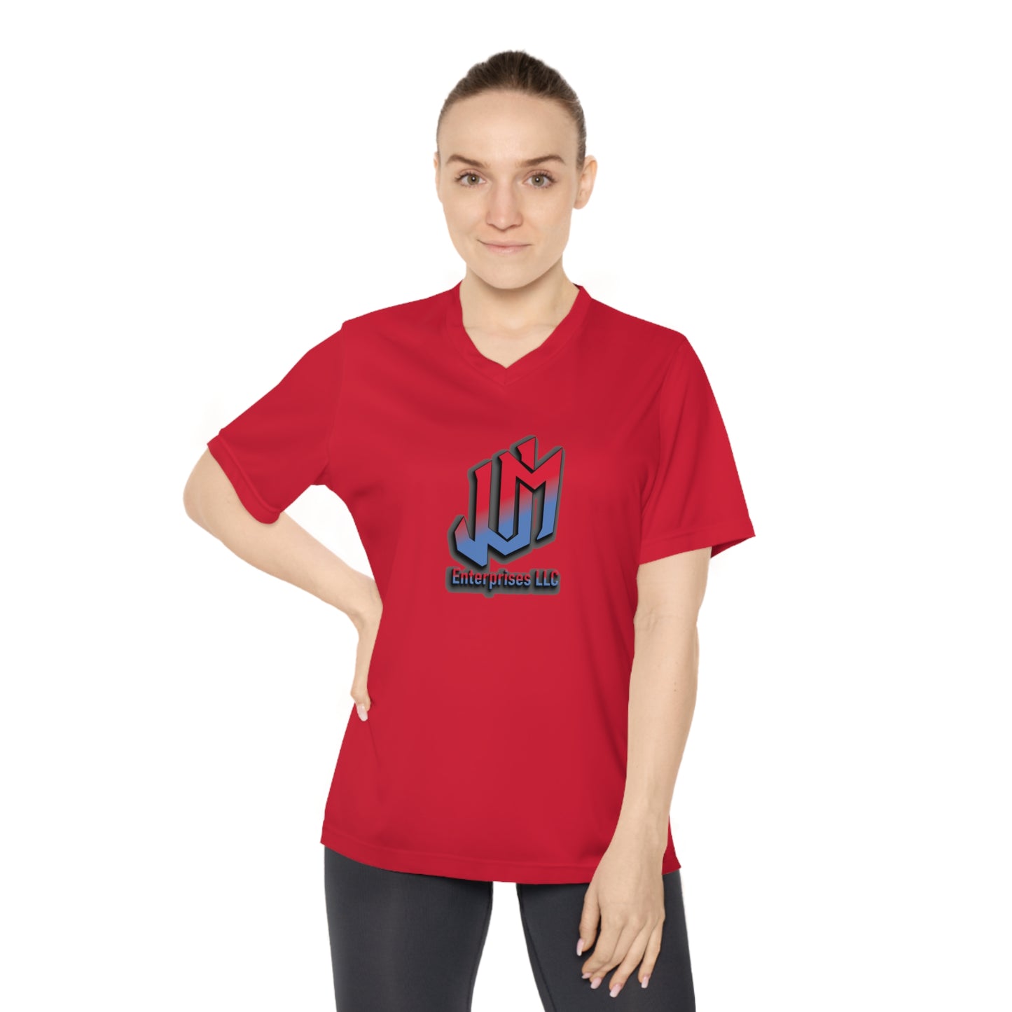 Women's Performance V-Neck Customizable Logo T-Shirt