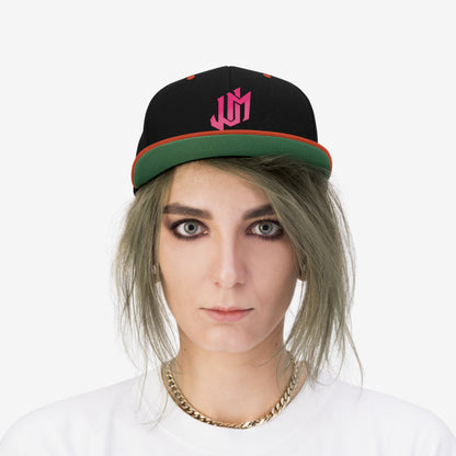 Unisex Flat Bill Hat - JUM Enterprises Logo