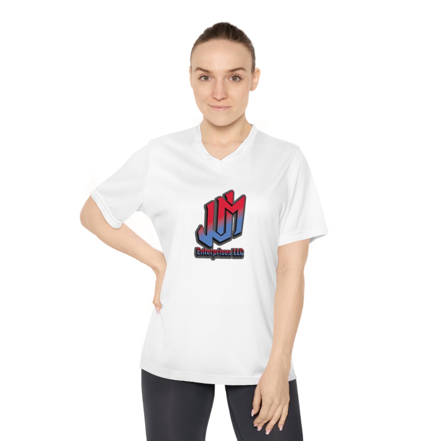 Women's Performance V-Neck Customizable Logo T-Shirt