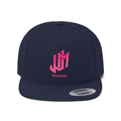 Unisex Flat Bill Hat - JUM Enterprises Logo