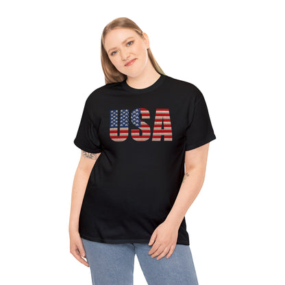 USA Initials With Flag - Unisex (Many colors to choose from)