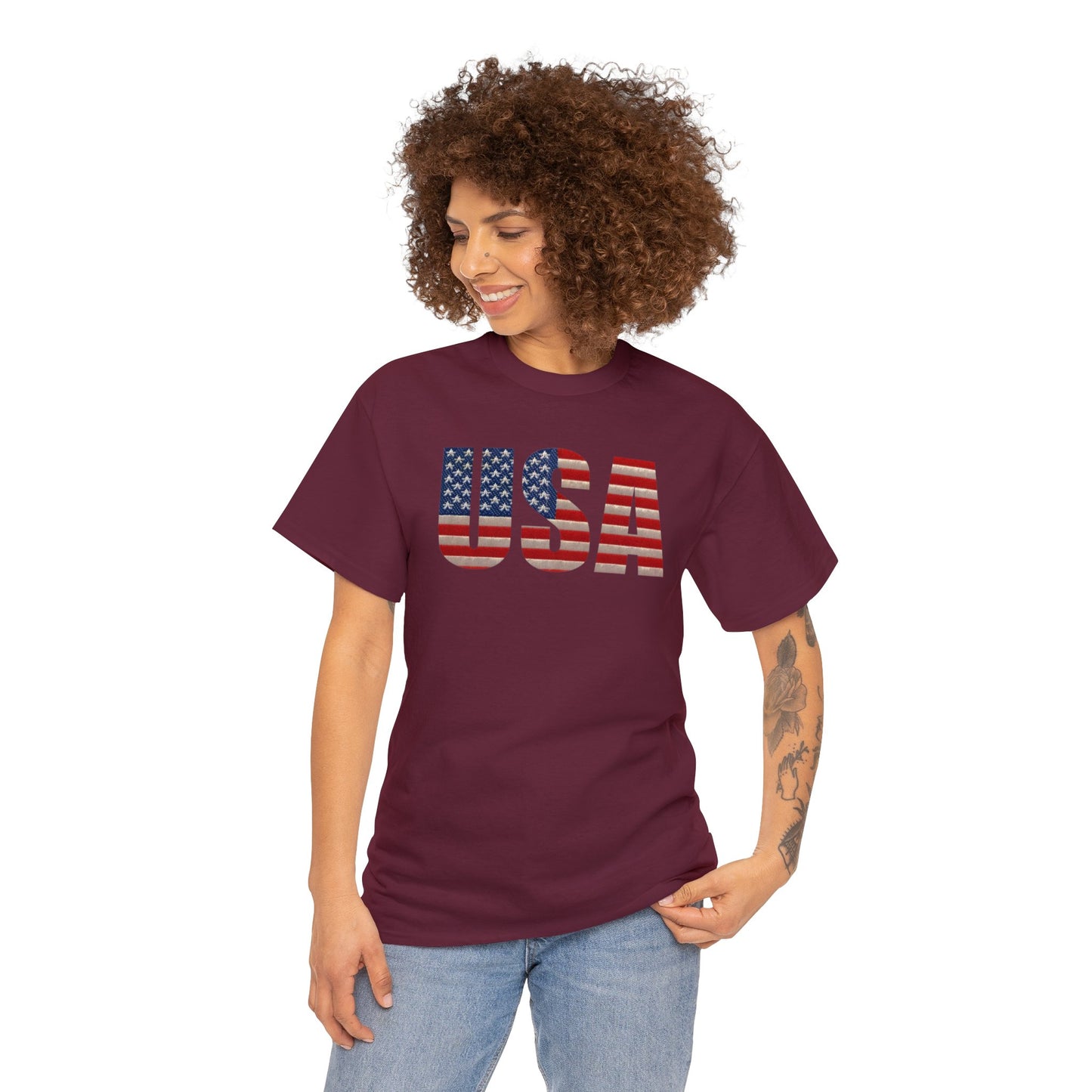 USA Initials With Flag - Unisex (Many colors to choose from)