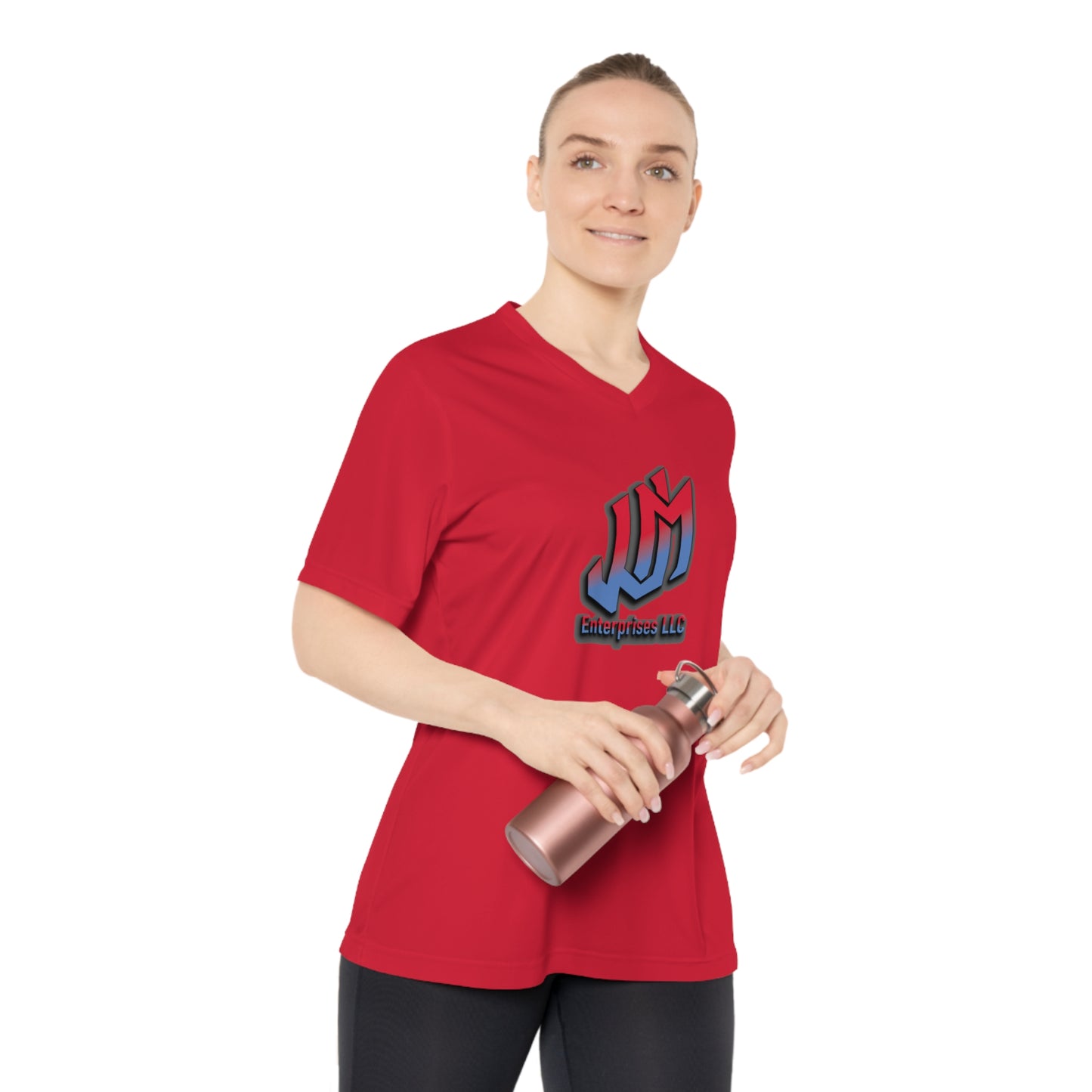 Women's Performance V-Neck Customizable Logo T-Shirt