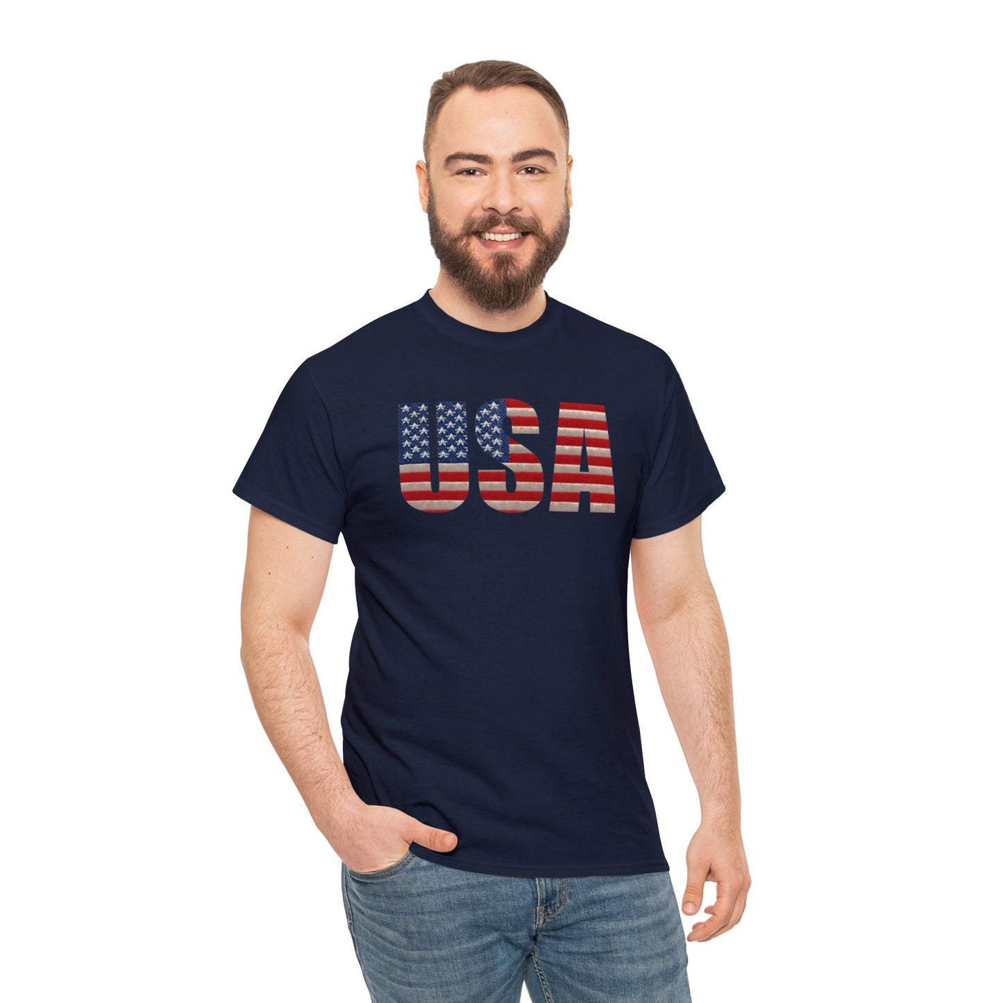 USA Initials With Flag - Unisex (Many colors to choose from)