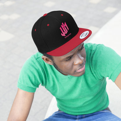 Unisex Flat Bill Hat - JUM Enterprises Logo