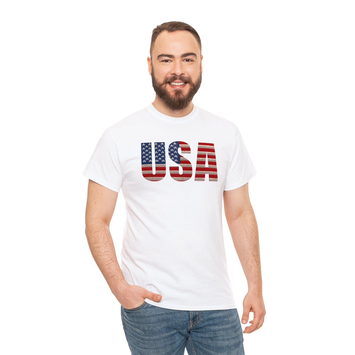 USA Initials With Flag - Unisex (Many colors to choose from)