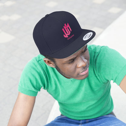 Unisex Flat Bill Hat - JUM Enterprises Logo